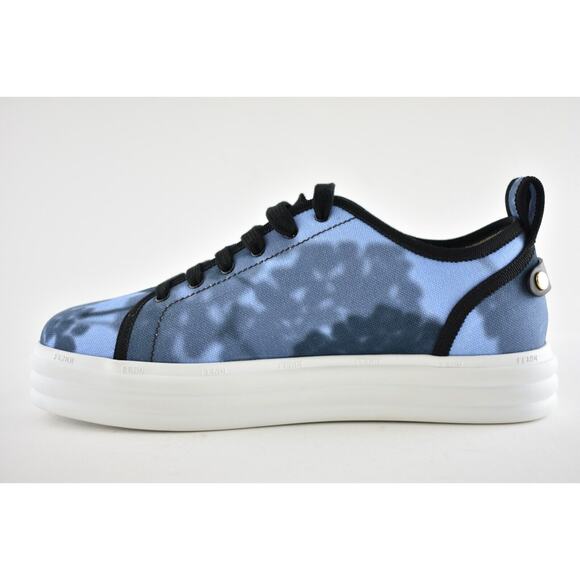 Fendi Rise Tie Dye Blue Black White Platform Logo Low Top Trainer Sneaker 39 - Picture 9 of 12